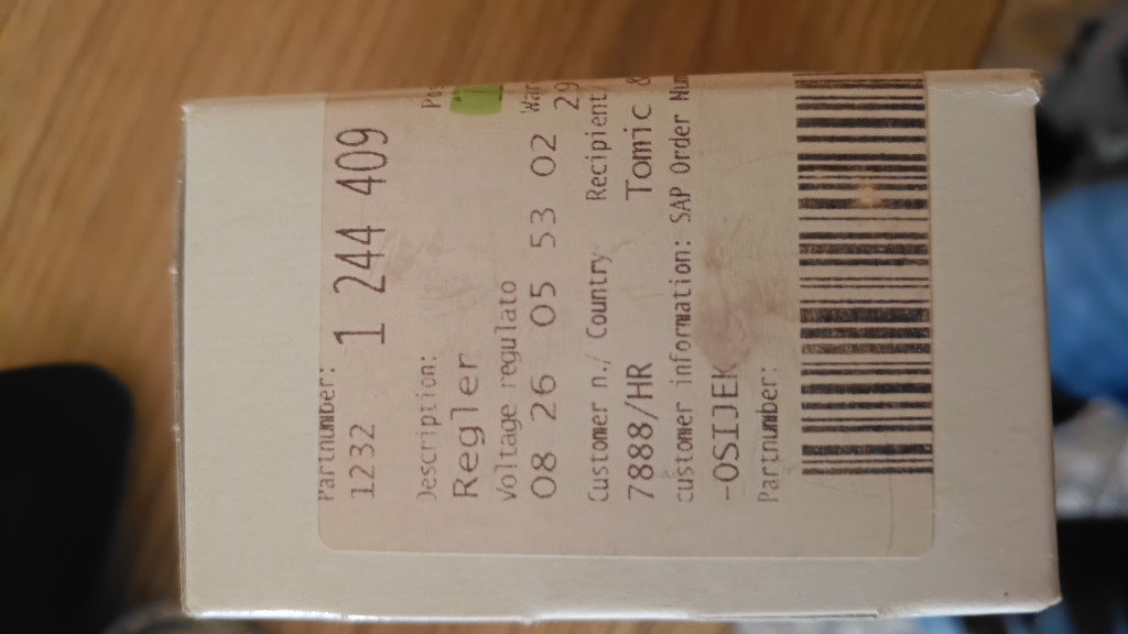 Regler za BMW R65 R80 R100 – Wehrle 1232 1 244 409, nekorišten