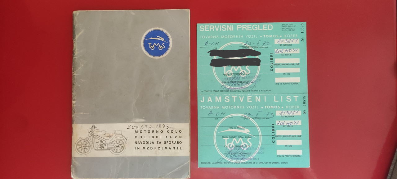 Prodajem Tomos AON 1972 god. od prvog vlasnika